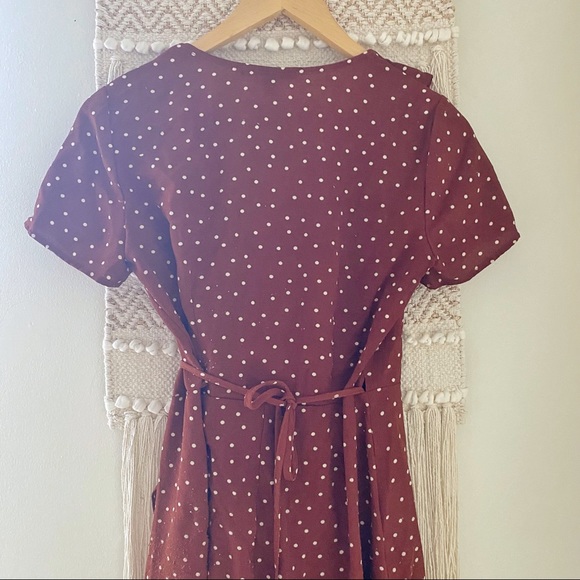 Polka dot ruffle wrap dress - Picture 7 of 7